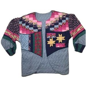 Vintage Handmade Quilte Reversible Jacket